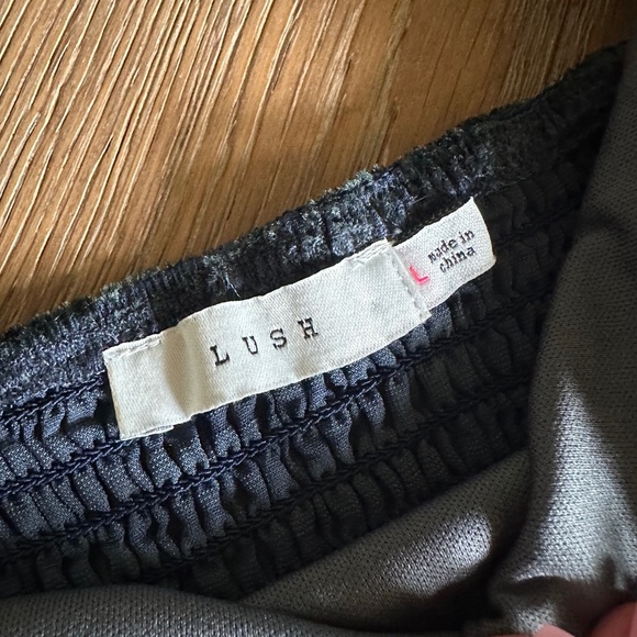 LUSH Graphite Cropped Balloon Sleeve Blouse - Picture 5 of 10